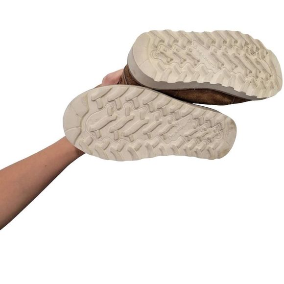 Bearpaw Kimella Women’s Brown Sz 7 12” Tall Boot Cow Suede Sheep Skin Wool - Picture 12 of 14